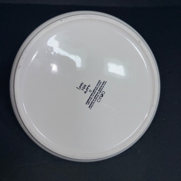 Ciroa Eiffel Tower Ring Holder Dish Gold White Pink French Phrases Stoneware 5in - Picture 9 of 14